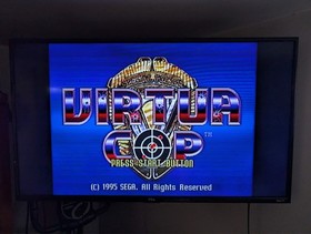Virtua Cop (Sega Saturn, 1995) [Not for Resale Version] Disc + Sleeve - Tested!