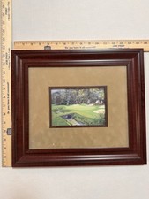 Masters Framed Print The 13th At Augusta-Azalea by artist Bernard Willington