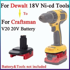 1x Adapter Converter For Craftsman V20 20V Battery To For Dewalt 18V Ni-cd Tools