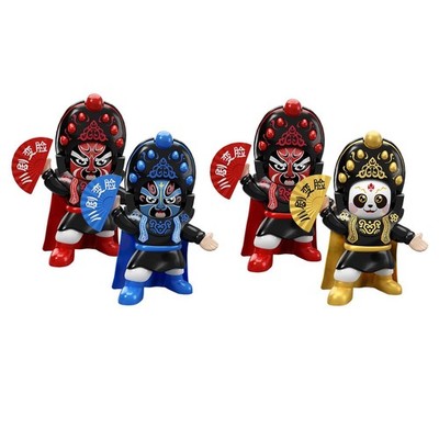 2 Stück Opera Face Makeup Face Changing Doll Kleine Figuren für