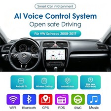 Für VW Scirocco 2008-2017 Android 15 Autoradio 2+ 64GB Navi GPS CarPlay WIFI RDS
