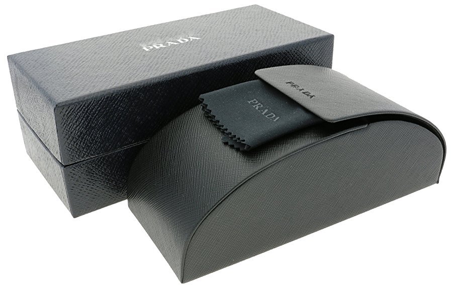 New Prada Case Black Sunglasses Eyeglasses Hard Box Authentic