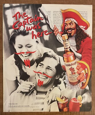 1997 Captain Morgan Spiced Rum - The Captain Was Here - VTG 90s Print ...