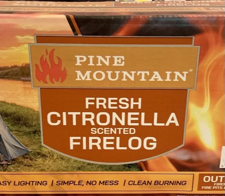 Pine Mountain Citronella 4-Pack Scented Firelogs Case for Outdoor Campfires  New | eBay