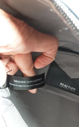 Reaction Kenneth Cole Black Satchel Handbag Vegan Leather - Picture 8 of 10