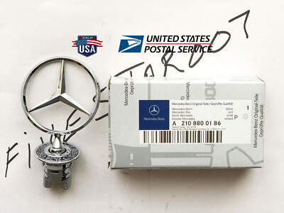 MERCEDES BENZ FRONT HOOD Chrome Star Emblem Badge Logo 1994+UP VERIFY! FITMENT?