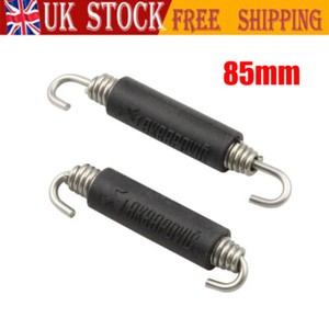 Motoforti Motorcycle Exhaust Spring Set - 33mm Stainless Steel Springs With U-Shape Hooks Blue