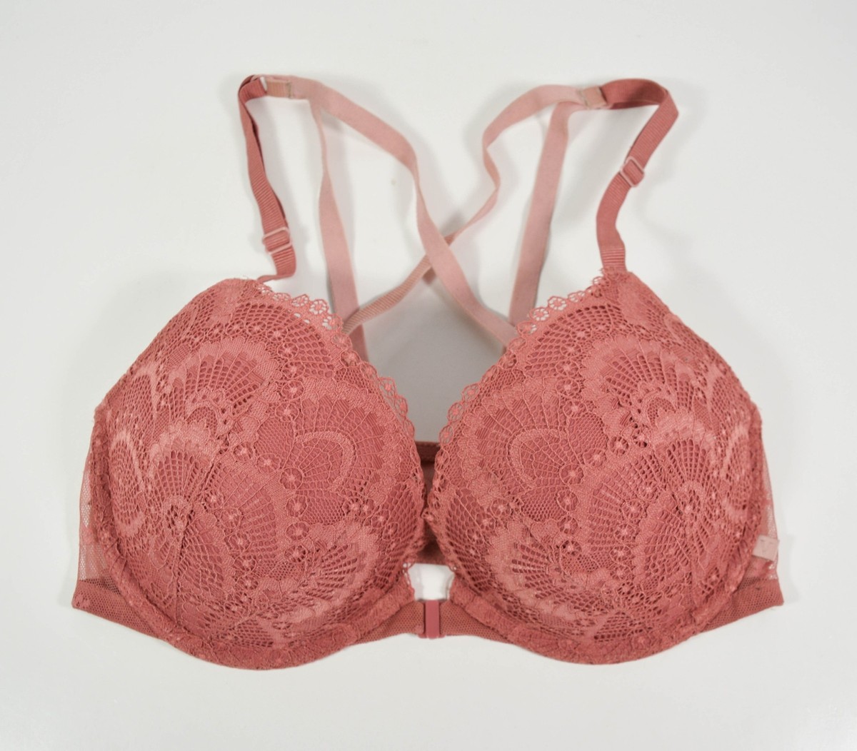 小物 ROSA Victoria Secret Dusty Rose Pink Lace Front Closure Push Up