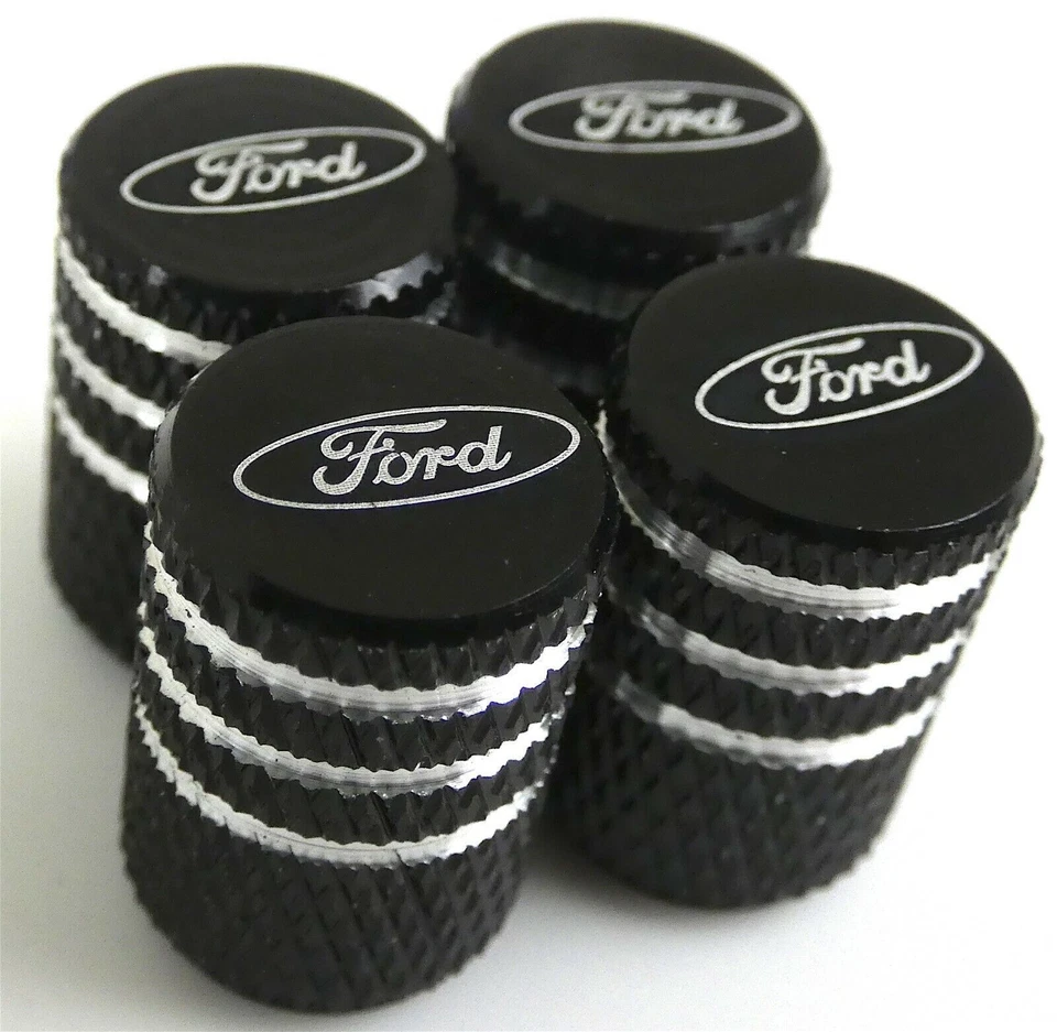 4x Ford Tire Valve Stem Caps For Car Truck Universal Fitting Black Free Shipping - Image 4 of 4
