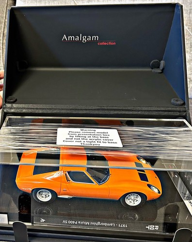 1:18 AMALGAM 1971 LAMBORGHINI MIURA P400 SV ORANGE No MR BBR D&G H&H POSCHE NEW - Picture 16 of 24