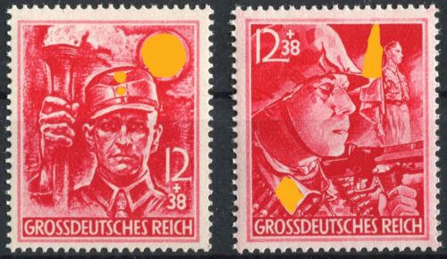 German Reich No. 909 - 910 ** DR mint SA SS 1945 WW II German Army MNH - Picture 1 of 3