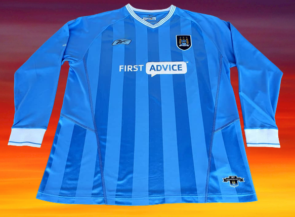 MANCHESTER CITY FC 2003-2004 VINTAGE REEBOK FOWLER HOME JERSEY