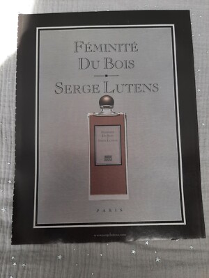 Werbepapier Parfum. Parfum Ad Serge Lutens Féminité du bois von 2009