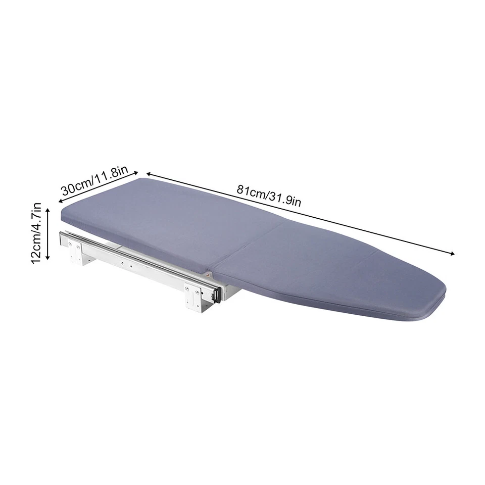 180° Rotation Retractable Ironing Boards Closet Gray Folding Pull-Out Stow Away - Image 2 of 4