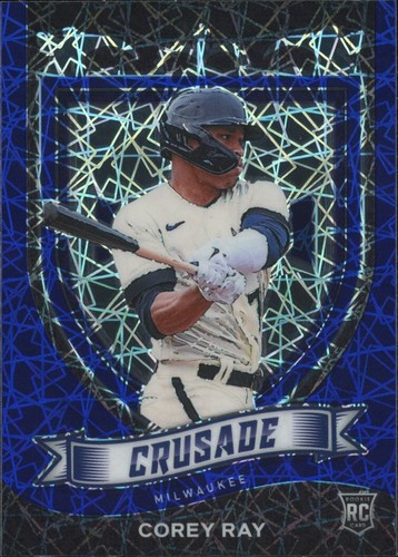 2021-22 Panini Chronicles Crusade #12 Corey Ray Blue Velocity Rookie RC ...
