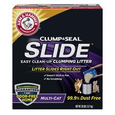 Clump  Seal SLIDE Cat Litter, Easy Clean-up Multi-Cat Clumping Litter, 28 lbs