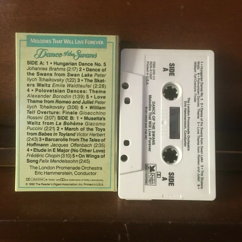 DANCE OF THE SWANS cassette tape, Classical Reader's Digest Association - Image 2 of 3