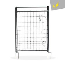 Zauntor Tor Zauntür für Geflügelnetz Hühner Elektrozaun stabil grün 120cm x 86cm