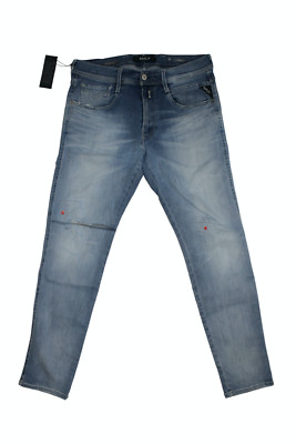 Replay Mens Jeans Anbass - M914Y - Blue - Top Denim Trousers - W33 L30