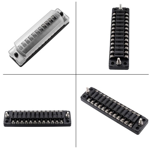 12 Ways Blade Fuse 32V 75A Car Boat Fuse Box Holder W/ Power Panel Board Camper - Picture 2 of 15