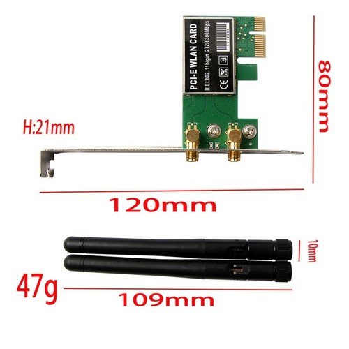 300Mbps PCI-E Wireless WiFi Card 2.4G Dual Band Network Adapter for Desktop - Picture 2 of 11