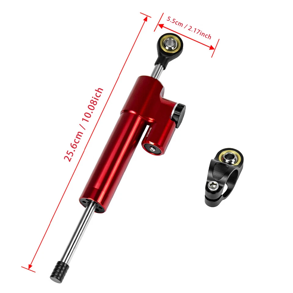 250mm Red Stabilizers Steering Damper 22 Levels For BMW S1000R S1000RR 2014 - Image 4 of 4