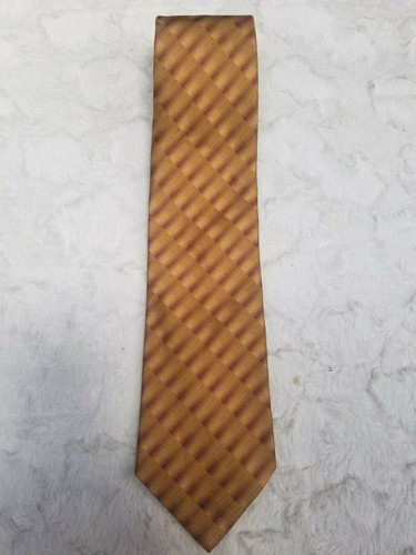 Metropolitan by Lord & Taylor 100% Imported Silk Golden Made in USA Tie 60" NWT. - 第 1/4 張圖片