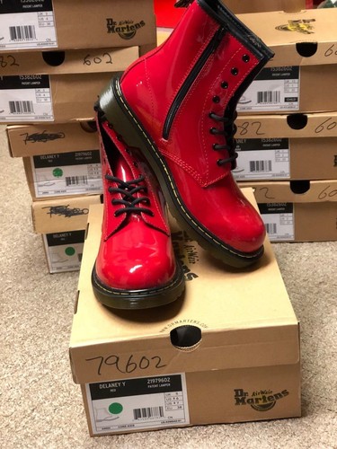 Dr. Martens Boots Red Rouge for Men/Youth Brand New with Box in Various Sizes  - Picture 1 of 11