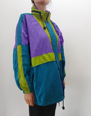 Lifestyle by J Jeantex Ladies Windbreaker Jacket Vintage Colorful