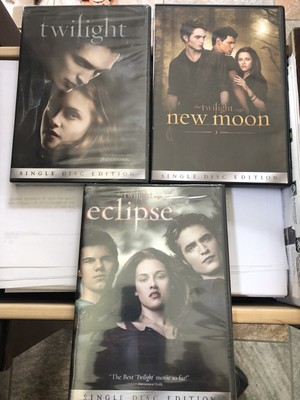 Twilight (DVD, 2008), New Moon (DVD, 2010) & Eclipse (DVD, 2010) - 2 are NIP
