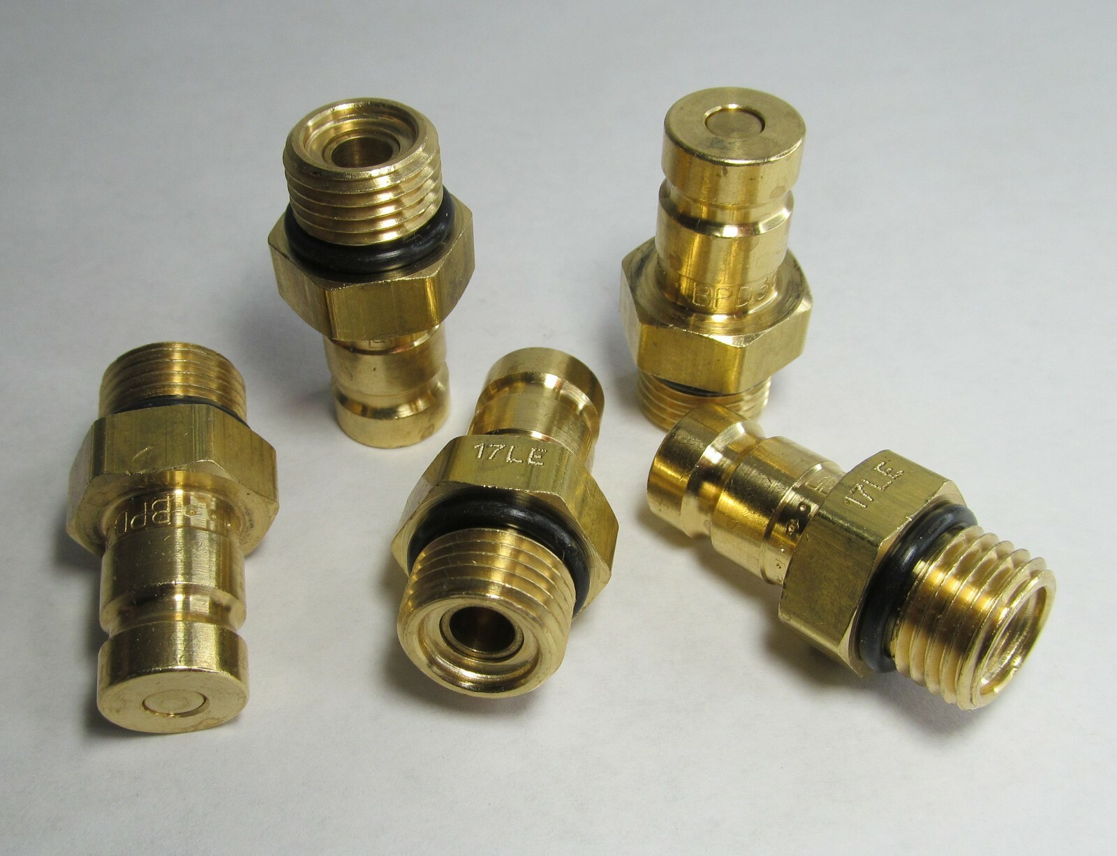 5x PARKER PD361/ BPD361Y BRASS NIPPLES/ DIAGNOSTIC TEST PORT COUPLINGS 1/8 9/16
