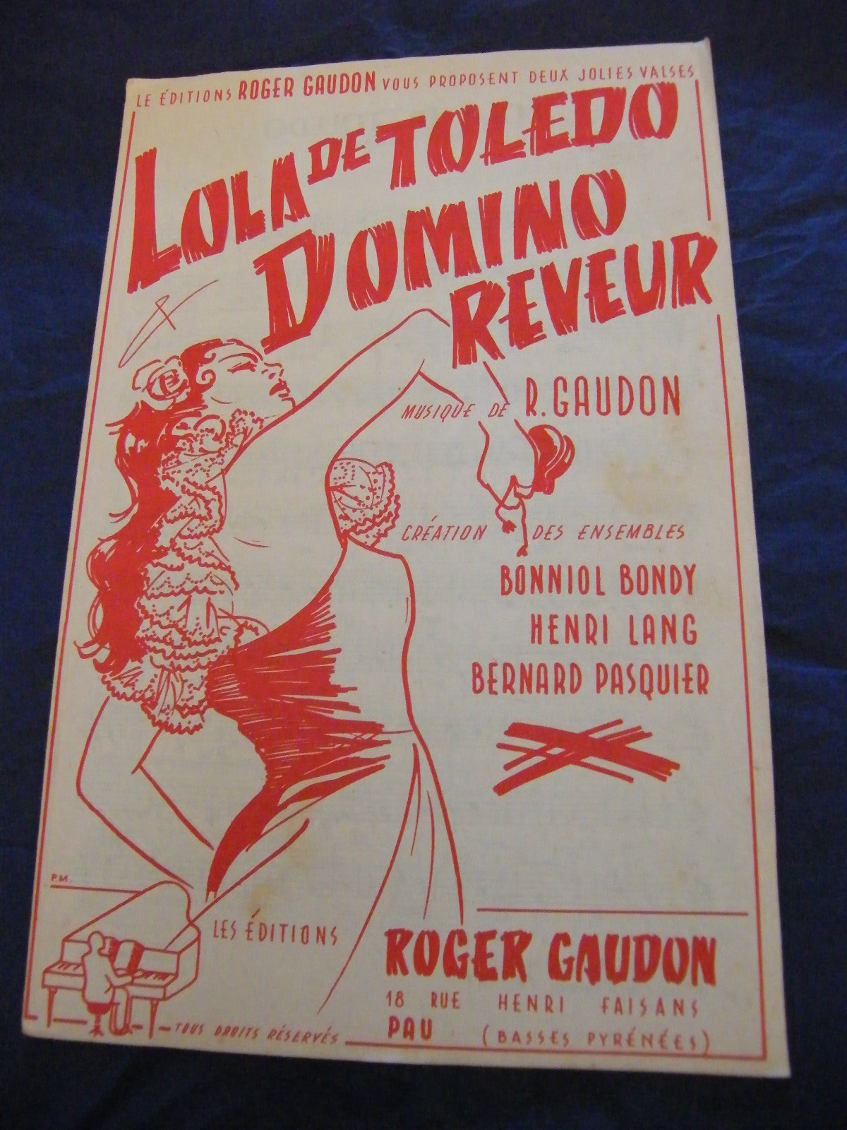 Lola Partition By Toledo Dreamer Domino By R. Gaudon Waltzes