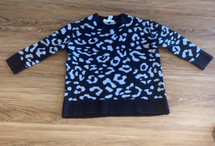 Ruby Rd. Plus Size Sweater Trimmed Cozy Animal Print Top - Tan Multi - 1x
