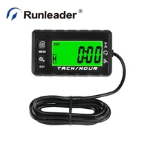 Digital Tach Hour Meter RPM&JOB&SVC Maintenance Gauge Mower ATV Motor Marine