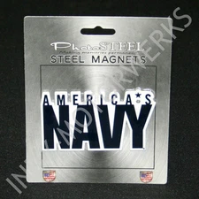AMERICA'S NAVY USN MINI EMBLEM ART MAGNET 4.5" x 2.5" IN SIZE MADE OF STEEL