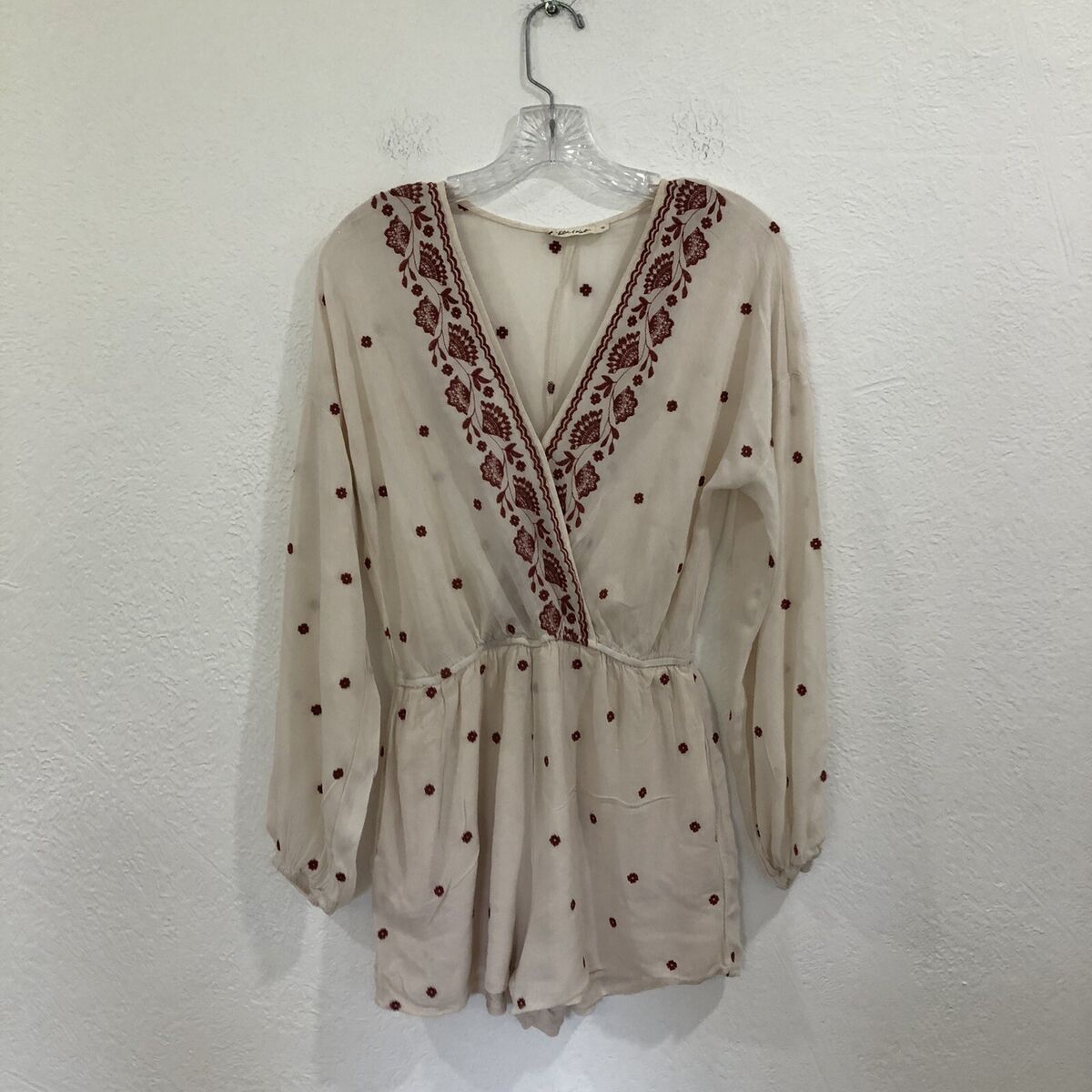 Chloe & Katie Embroidered Romper, Size M | eBay