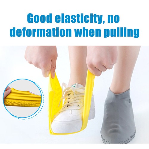 Shoe Boot Cover Protector with Zip Anti Slip Silicone Overshoes Rain Waterproof - Picture 10 of 22
