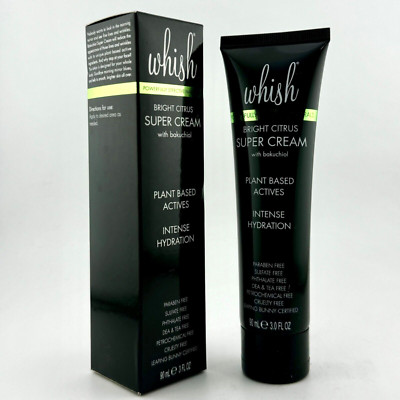 Whish Bright Citrus Super Cream Intense Hydration with Bakuchiol, 3 oz