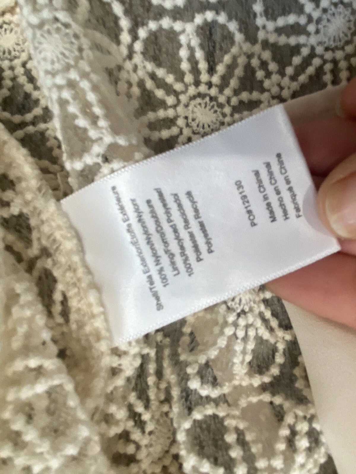 OFF WHITE Abito donna nuovo con etichetta modcloth bianco sporco 2 strati pizzo maniche trasparenti taglia XL