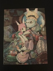 Vintage Whimsical 1950s “Easter Bunnies” Art Print by Disney Legend Art Riley