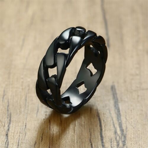 Anello Maglia Catena Vichinga Acciaio Inox Celtico Norse Elegante - Foto 6 di 18