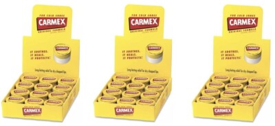 Carmex Classic Lip Balm Medicated 12x0.25oz(3 Pack)