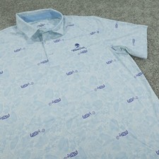 Puma Shirt Mens Large Performance Golf Polo Short Sleeve Floral Geometric