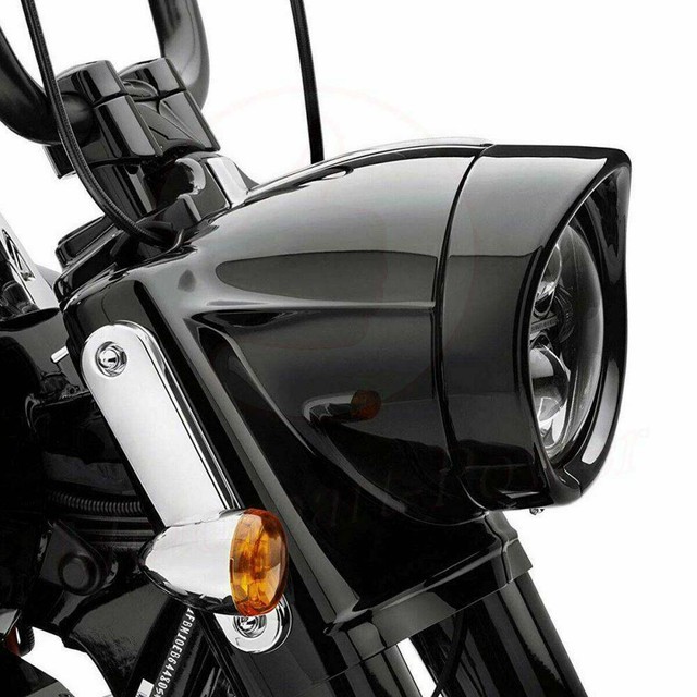 5.75" HEADLIGHT VISOR POLISHED STAINLESS HARLEY 53/4 Inch Spot light