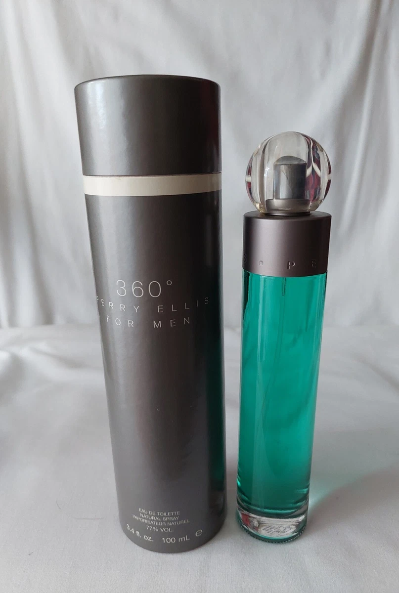 Perry Ellis 360 Cologne Spray 3.4 oz 100ml EDT for Men New in Box 77 Volume