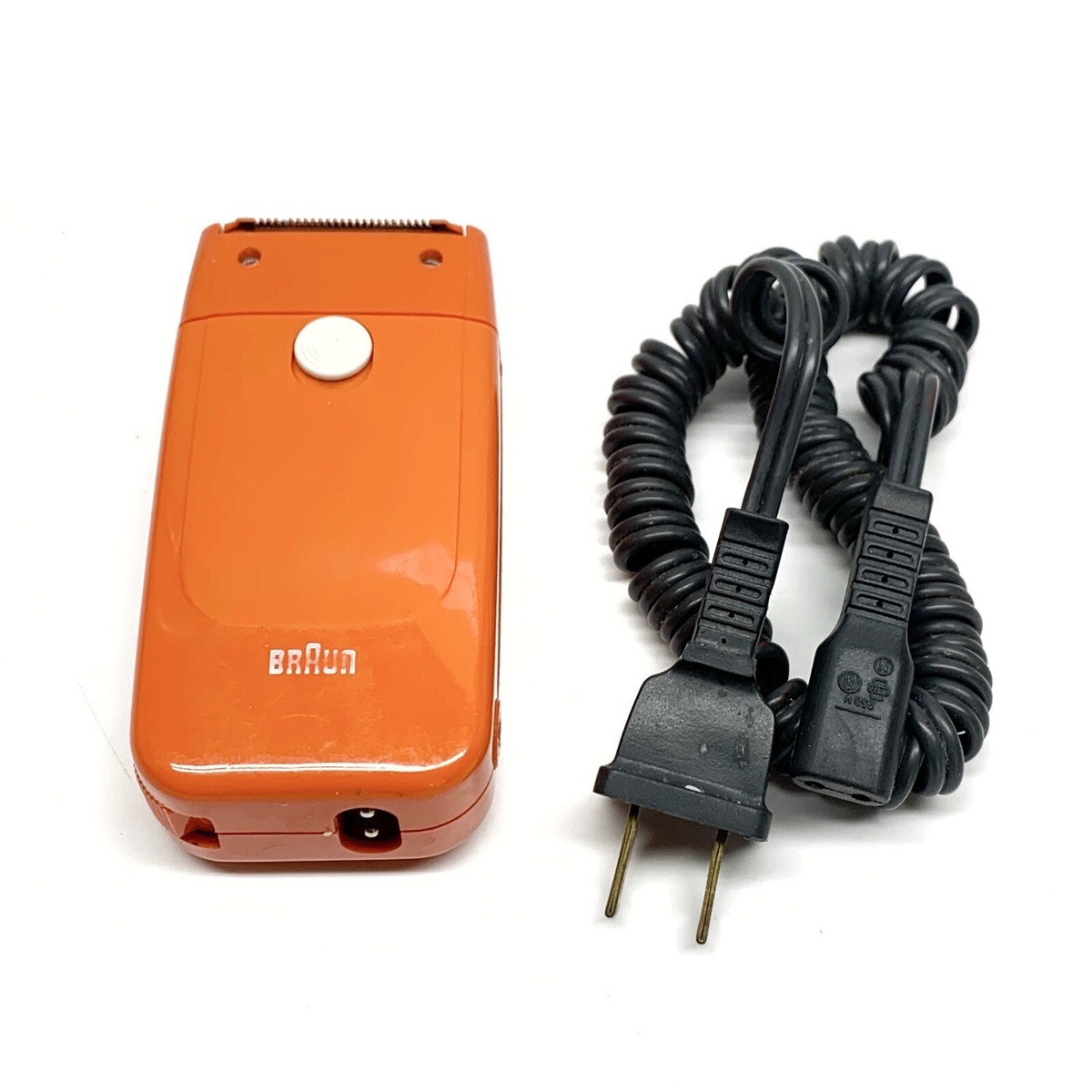 BRAUN Lady 5650 Orange Electric Shaver Dual Voltage Vintage TESTED