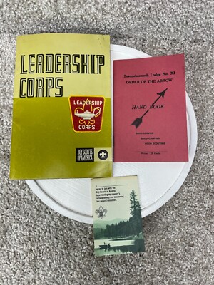 Set of 3 Vintage Boy Scouts of America Order of the Arrow Leadership Handbook