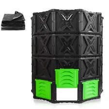 SQUEEZE master XXL Large Compost Bin Outdoor- 720L /190 Gallon-Easy Assembly