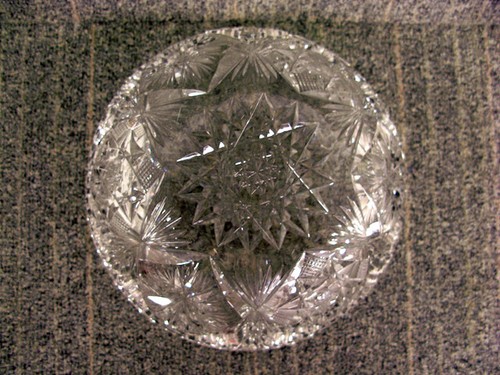 Vintage Antique American Brilliant Period ABP Bowl Sawtooth Cut Crystal Glass - Picture 6 of 10