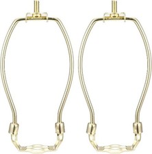 Polished Brass 6 Inch Detachable Lamp Harp Holder Size: 6 inch Brass
